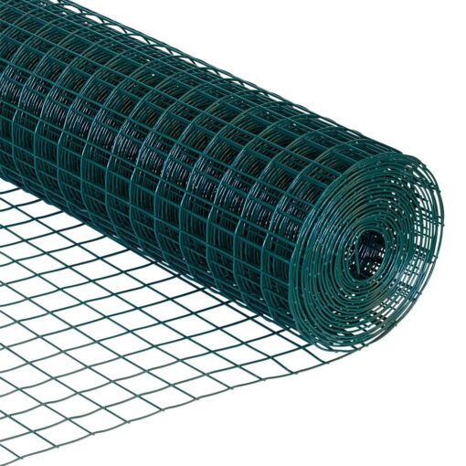 GREEN PVC COATED WELDMESH 50MM X 50MM 25M ROLL LA33 LA34 LA35