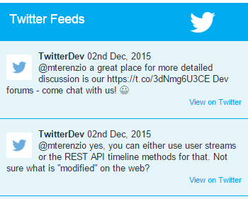 Twitter feed dummy Twitter feed dummy