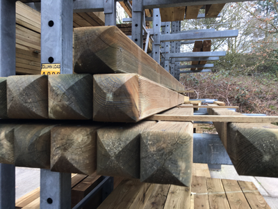 Timberstore Pergola EX100x100 x 2.4m Planed & Ribbed post