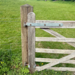 24" Double Hinge Set Galvanised for Field Gate - Image 3