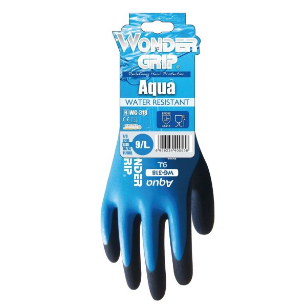 Wonder Grip Gloves Aqua
