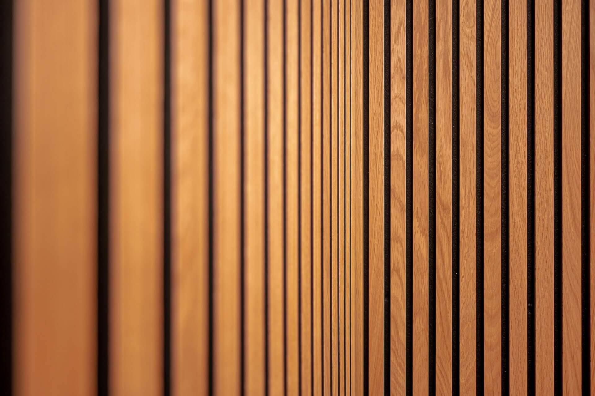 modern wall made of wooden slats