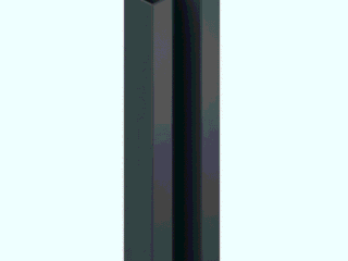 An anthracite grey DuraPost Vista aluminium infill. This H-profile component is designed to fit into the channel of a fence post to provide a clean finish and secure fence panels in place.