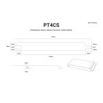 Technical specification for PT4CS timber cladding. The diagram displays an 18mm x 145mm profile with a 135mm vertical face cover, including precise dimensions for the tongue and groove interlocking joint.