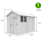 6ft Wide Apex Roof Security Shed with Single or Double Doors with Optional Windows - Image 9