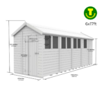 6ft Wide Apex Roof Security Shed with Single or Double Doors with Optional Windows - Image 15