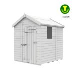 6ft Wide Apex Roof Security Shed with Single or Double Doors with Optional Windows - Image 3