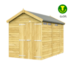 6ft Wide Apex Roof Security Shed with Single or Double Doors with Optional Windows