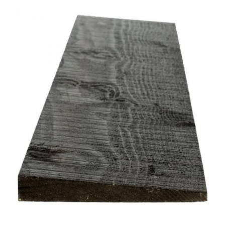 Q-Clad painted black featheredge cladding close-up showing profile and finish - Timberstore