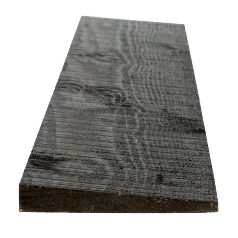 Q-Clad painted black featheredge cladding close-up showing profile and finish - Timberstore