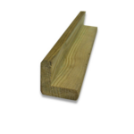 Treated softwood corner cover trim 44x44mm - end detail view - Timberstore