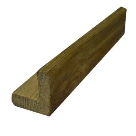 Treated softwood corner cover trim 44x44mm - side profile view - Timberstore